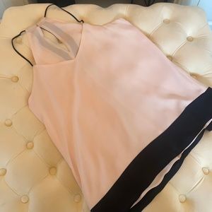 Pink and black blouse